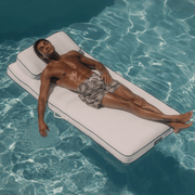 Classic White Mat Fabric Lounger Pool Float